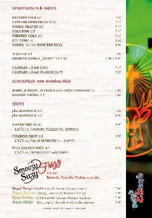 Bettys Eiscafe Spirituosen